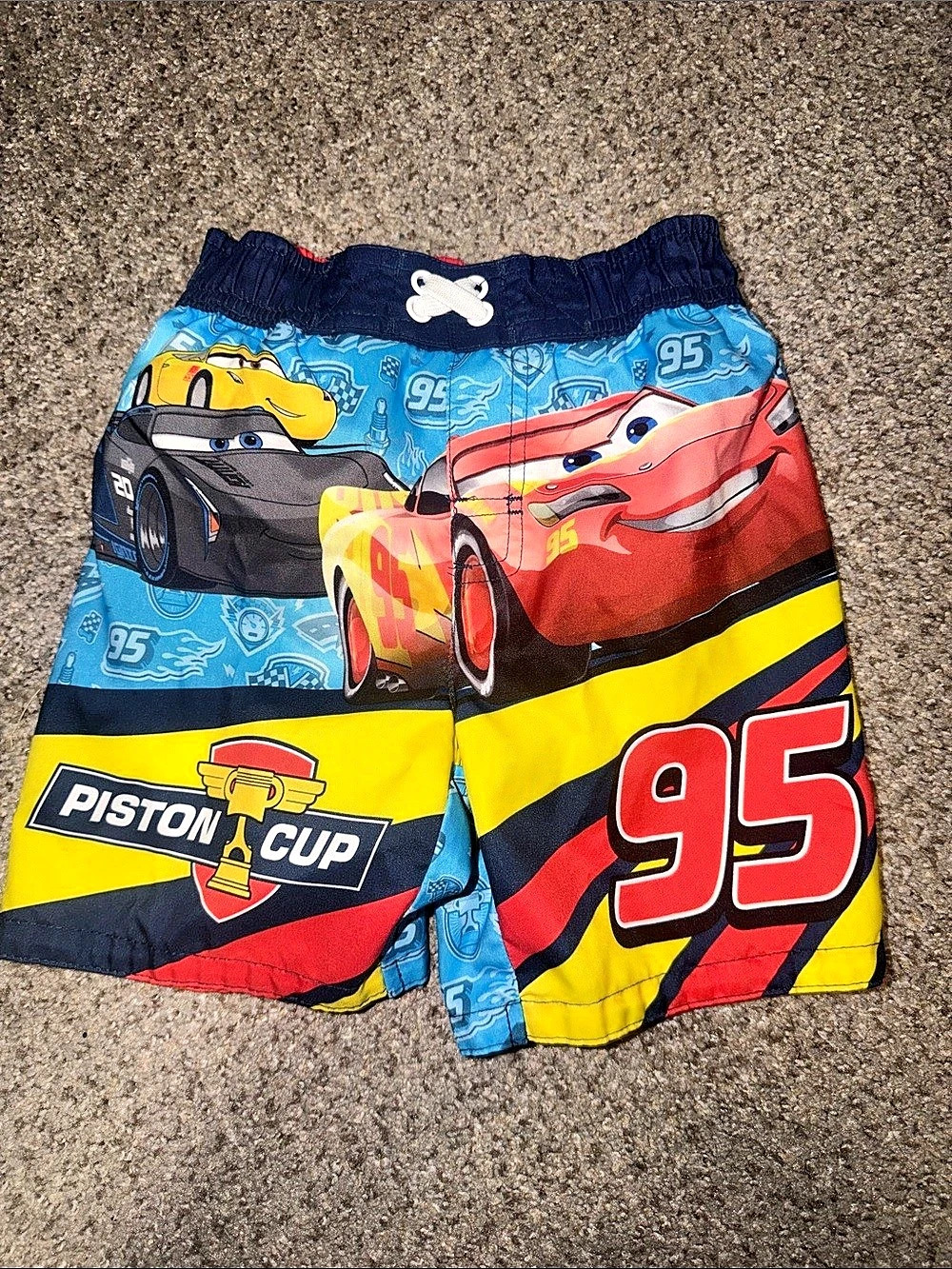Disney Pixar Cars Lightning McQueen Piston Cup Swim Trunks Lightning McQueen
